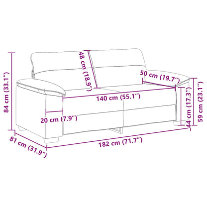 Divano a 2 posti Bianco in Similpelle 180x81x84 cm | homemem39