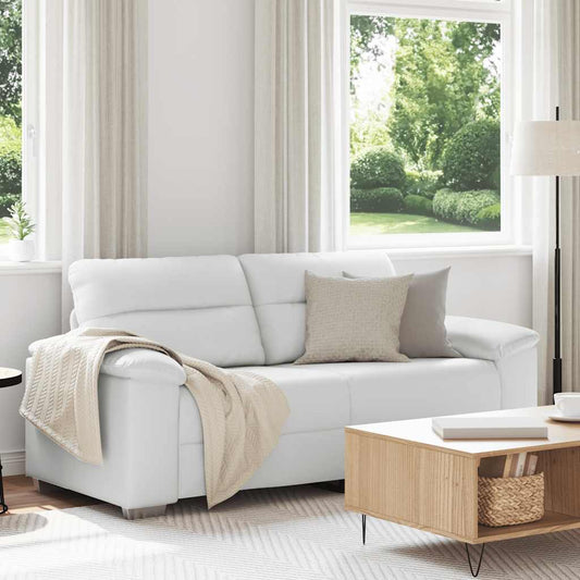 Divano a 2 posti Bianco in Similpelle 180x81x84 cm