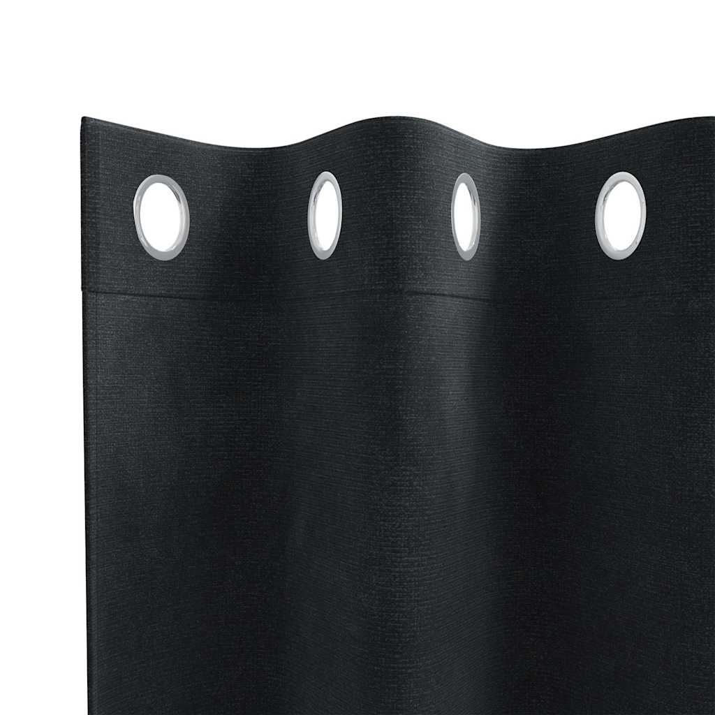 Tende oscuranti 2 pcs Nero 140 x 175 cm Velluto | homemem39