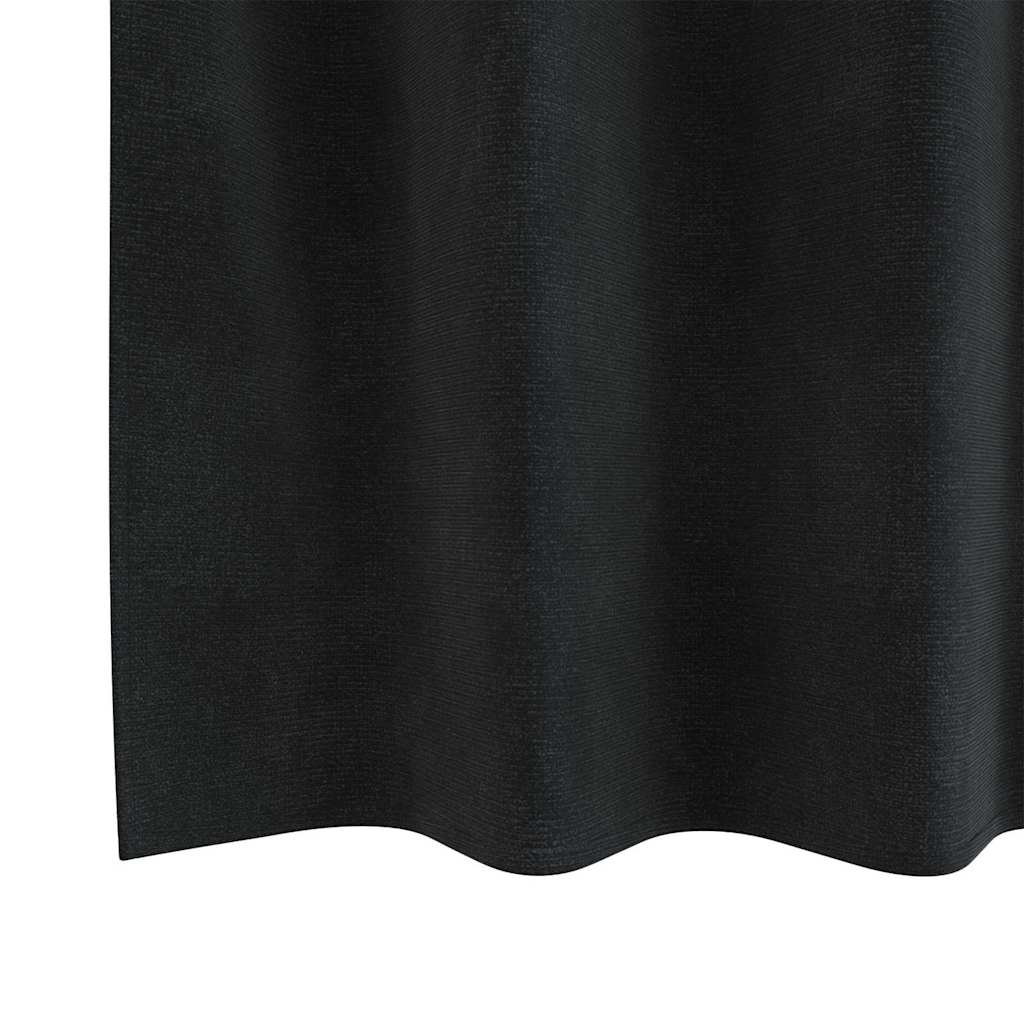 Tende oscuranti 2 pcs Nero 140 x 175 cm Velluto | homemem39