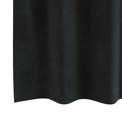 Tende oscuranti 2 pcs Nero 140 x 175 cm Velluto | homemem39