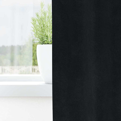 Tende oscuranti 2 pcs Nero 140 x 175 cm Velluto | homemem39