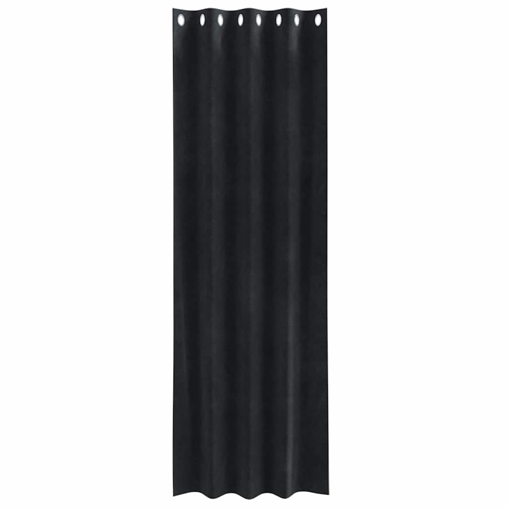 Tende 2 pcs Nero 140 x 225 cm Velluto