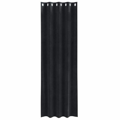 Tende oscuranti 2 pcs Nero 140 x 245 cm Velluto | homemem39
