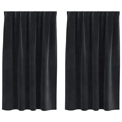 Tende oscuranti 2 pcs Nero 140 x 140 cm Velluto