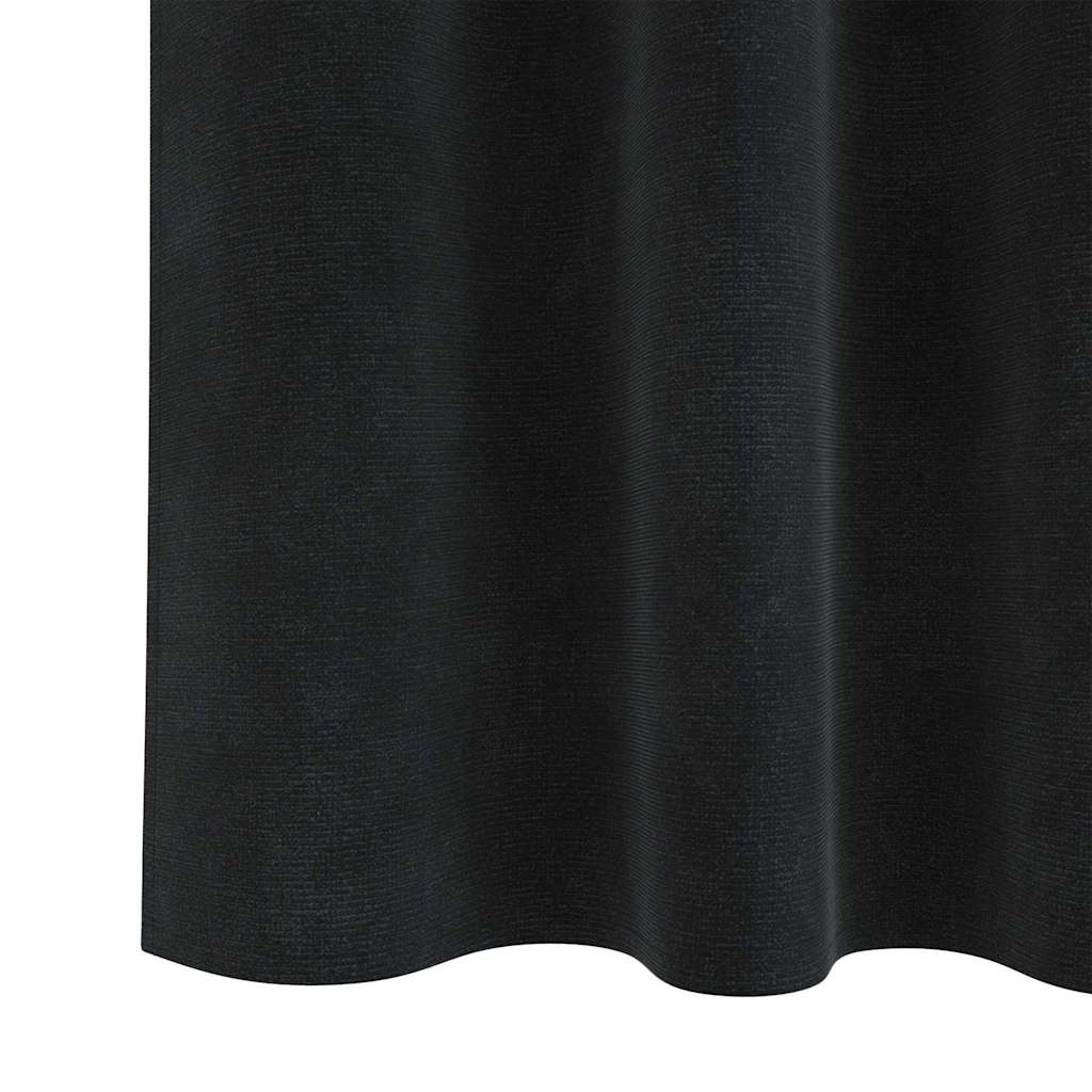 Tende oscuranti 2 pcs Nero 140 x 225 cm Velluto | homemem39