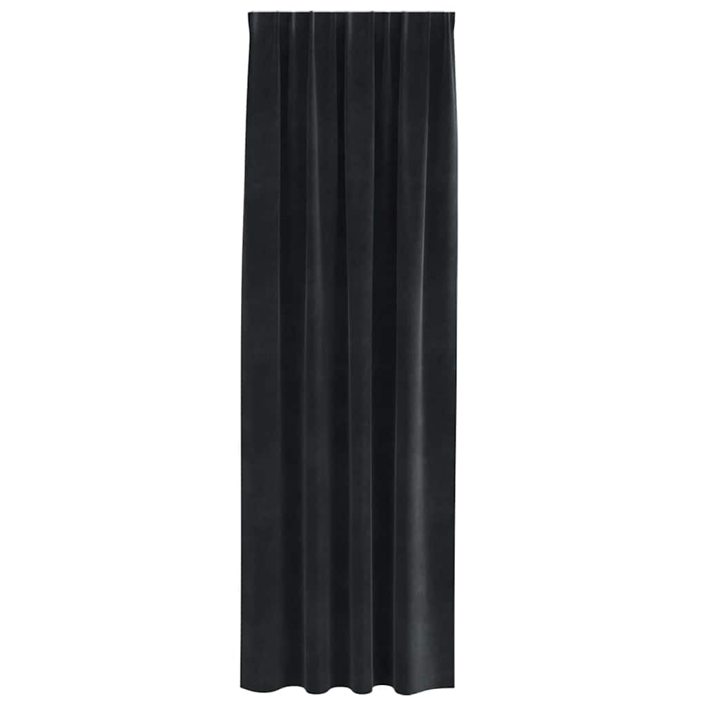 Tende oscuranti 2 pcs Nero 140 x 225 cm Velluto | homemem39