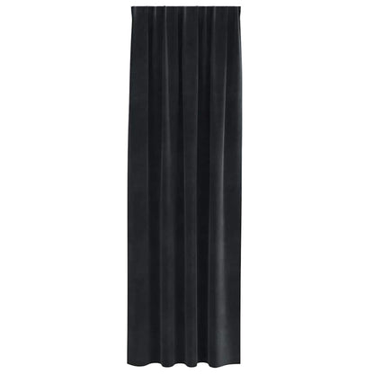 Tende oscuranti 2 pcs Nero 140 x 225 cm Velluto | homemem39
