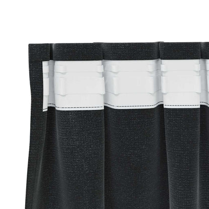 Tende oscuranti 2 pcs Nero 140 x 245 cm Velluto