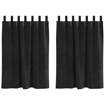 Tende oscuranti 2 pcs Nero 140 x 140 cm Velluto