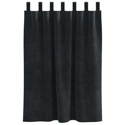 Tende oscuranti 2 pcs Nero 140 x 140 cm Velluto