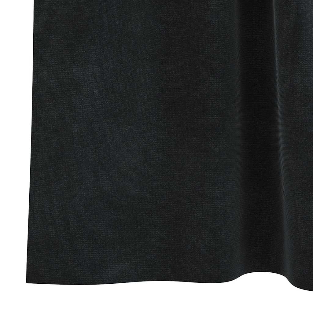 Tende oscuranti 2 pcs Nero 140 x 245 cm Velluto | homemem39