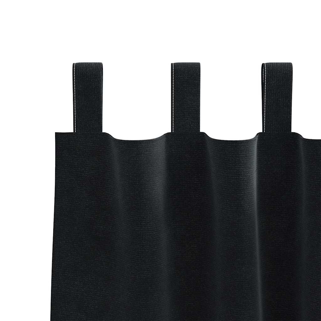 Tende oscuranti 2 pcs Nero 140 x 260 cm Velluto | homemem39