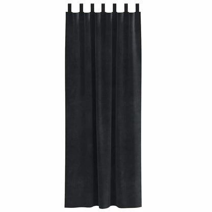 Tende oscuranti 2 pcs Nero 140 x 260 cm Velluto | homemem39