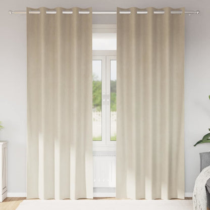 Tende oscuranti 2 pcs Crema 140 x 225 cm Velluto