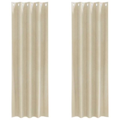 Tende oscuranti 2 pcs Crema 140 x 225 cm Velluto