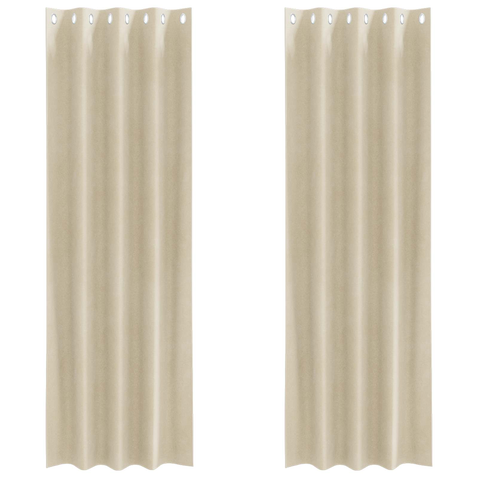 Tende oscuranti 2 pcs Crema 140 x 245 cm Velluto | homemem39