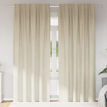 Tende oscuranti 2 pcs Crema 140 x 225 cm Velluto
