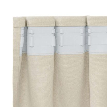 Tende oscuranti 2 pcs Crema 140 x 245 cm Velluto | homemem39