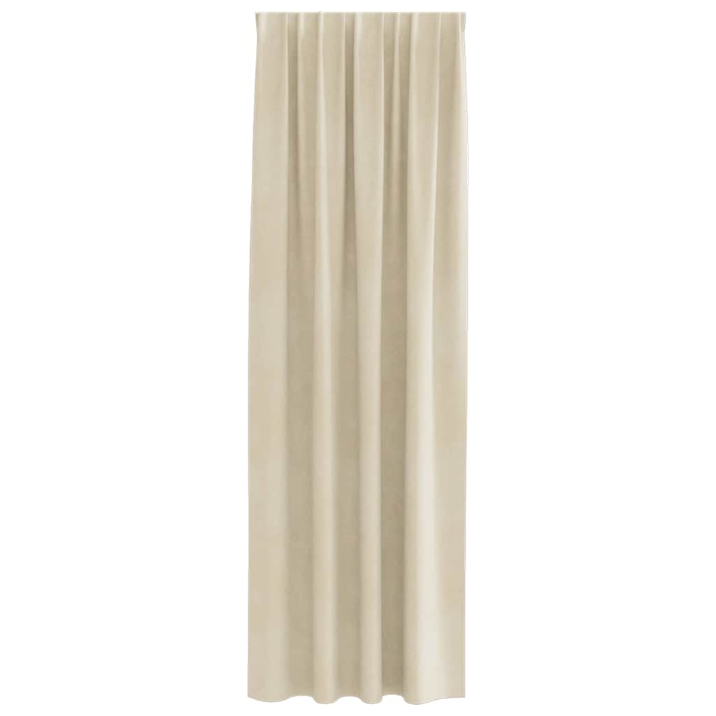 Tende oscuranti 2 pcs Crema 140 x 245 cm Velluto | homemem39
