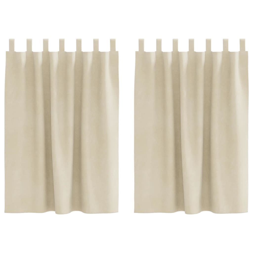 Tende oscuranti 2 pcs Crema 140 x 140 cm Velluto