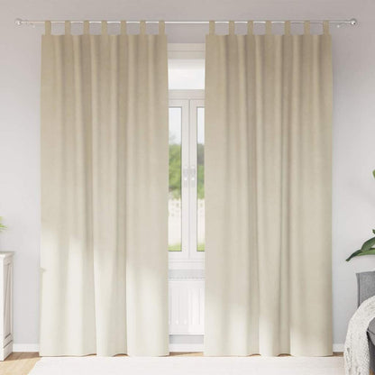 Tende oscuranti 2 pcs Crema 140 x 245 cm Velluto | homemem39