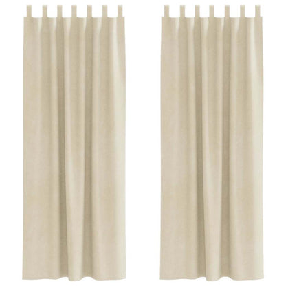 Tende oscuranti 2 pcs Crema 140 x 245 cm Velluto | homemem39