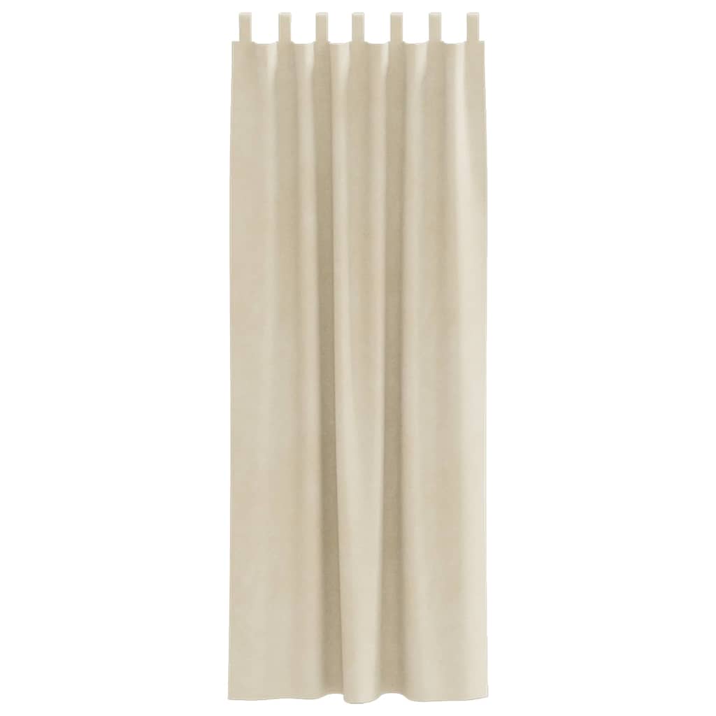 Tende oscuranti 2 pcs Crema 140 x 245 cm Velluto | homemem39