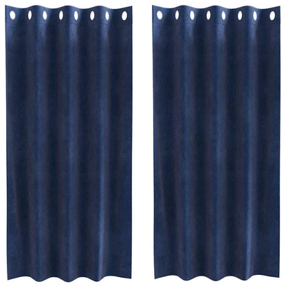 Tende oscuranti 2 pcs Blu Scuro 140 x 175 cm Velluto