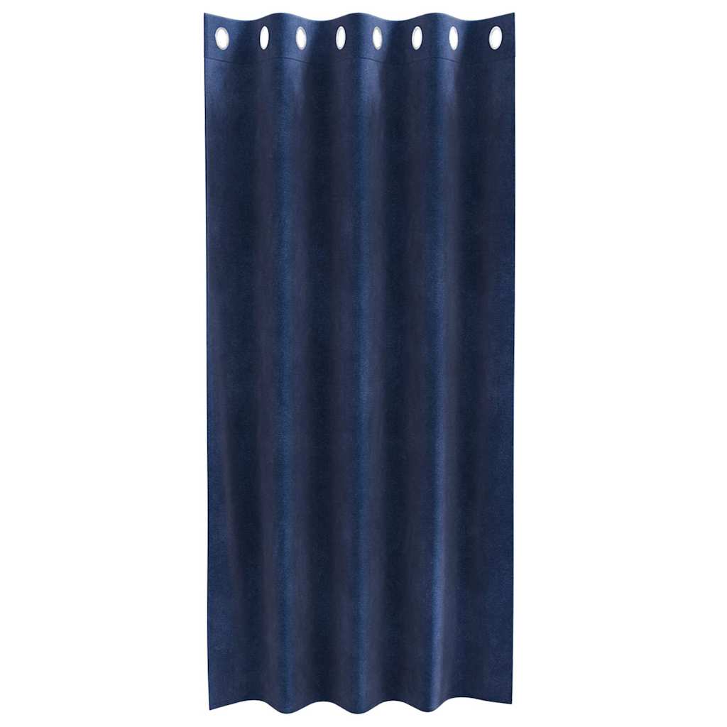 Tende oscuranti 2 pcs Blu Scuro 140 x 175 cm Velluto | homemem39