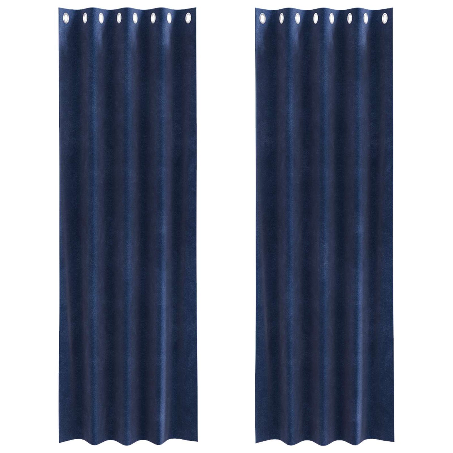 Tende oscuranti 2 pcs Blu Scuro 140 x 225 cm Velluto | homemem39
