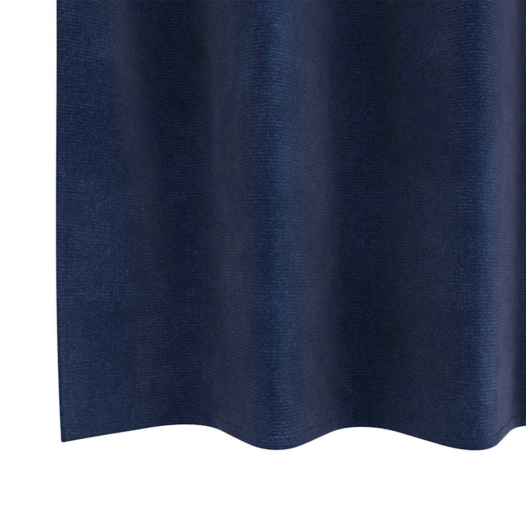 Tende oscuranti 2 pcs Blu Scuro 140 x 245 cm Velluto | homemem39