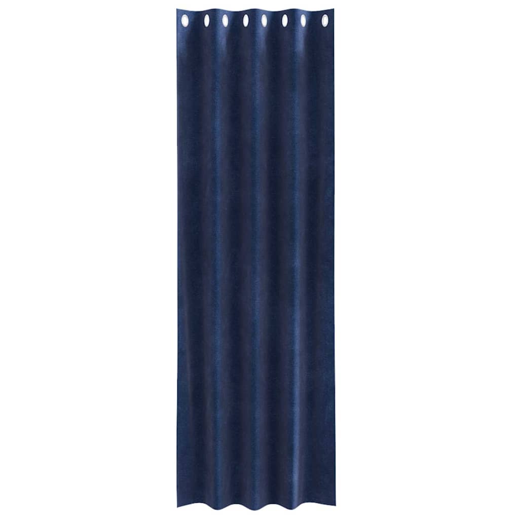 Tende oscuranti 2 pcs Blu Scuro 140 x 245 cm Velluto | homemem39