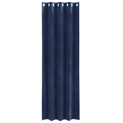 Tende oscuranti 2 pcs Blu Scuro 140 x 260 cm Velluto | homemem39