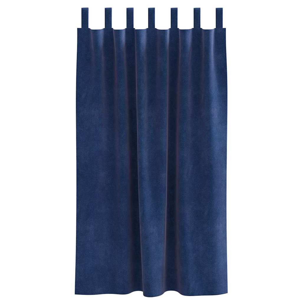 Tende oscuranti 2 pcs Blu Scuro 140 x 175 cm Velluto