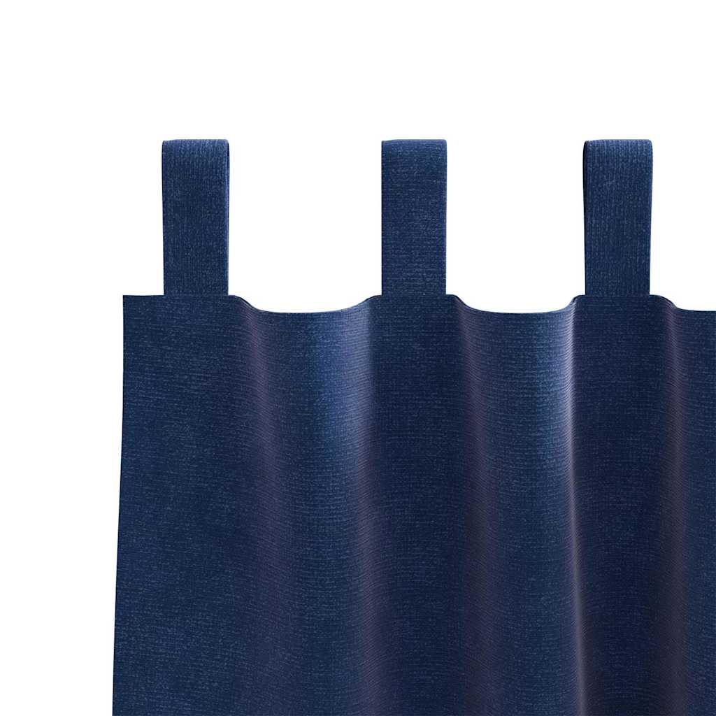 Tende oscuranti 2 pcs Blu Scuro 140 x 260 cm Velluto | homemem39