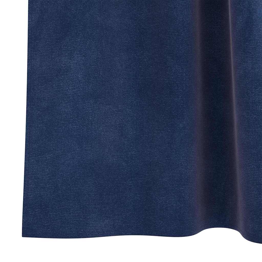 Tende oscuranti 2 pcs Blu Scuro 140 x 260 cm Velluto | homemem39