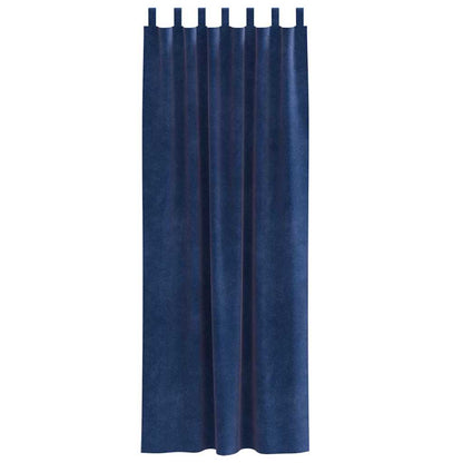 Tende oscuranti 2 pcs Blu Scuro 140 x 260 cm Velluto | homemem39