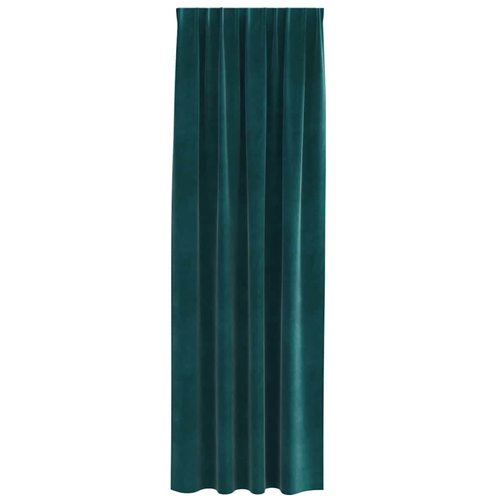 Tende oscuranti 2 pcs Verde Scuro 140 x 245 cm Velluto | homemem39