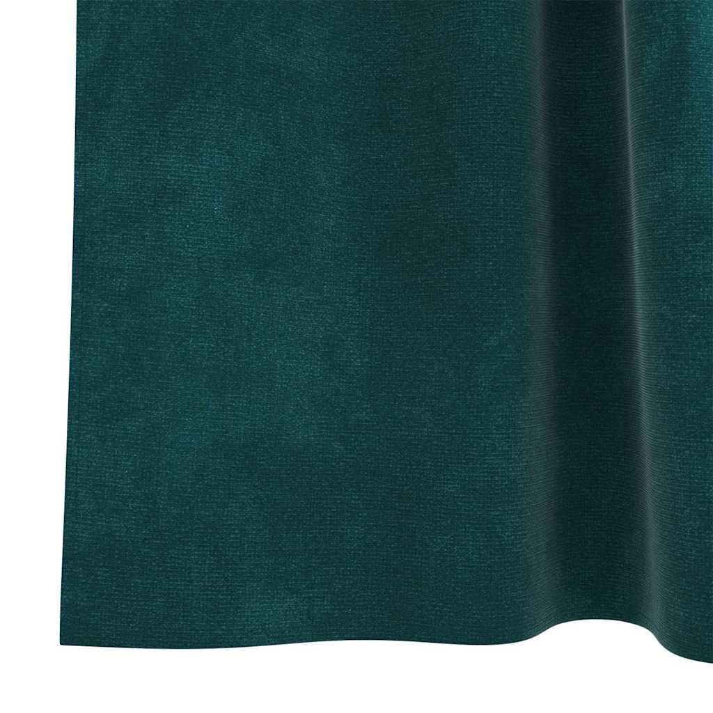 Tende oscuranti 2 pcs Verde Scuro 140 x 225 cm Velluto | homemem39
