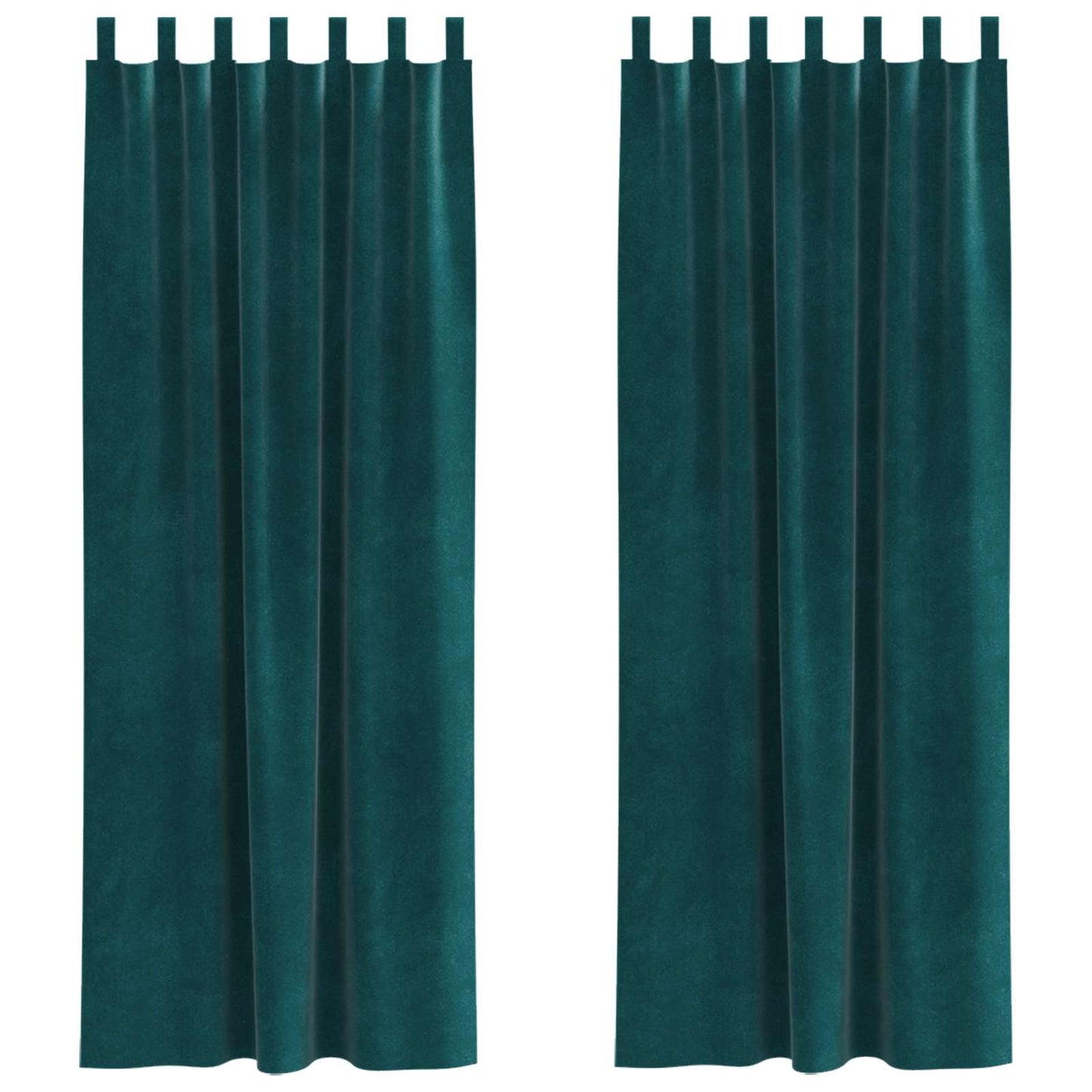 Tende oscuranti 2 pcs Verde Scuro 140 x 245 cm Velluto | homemem39