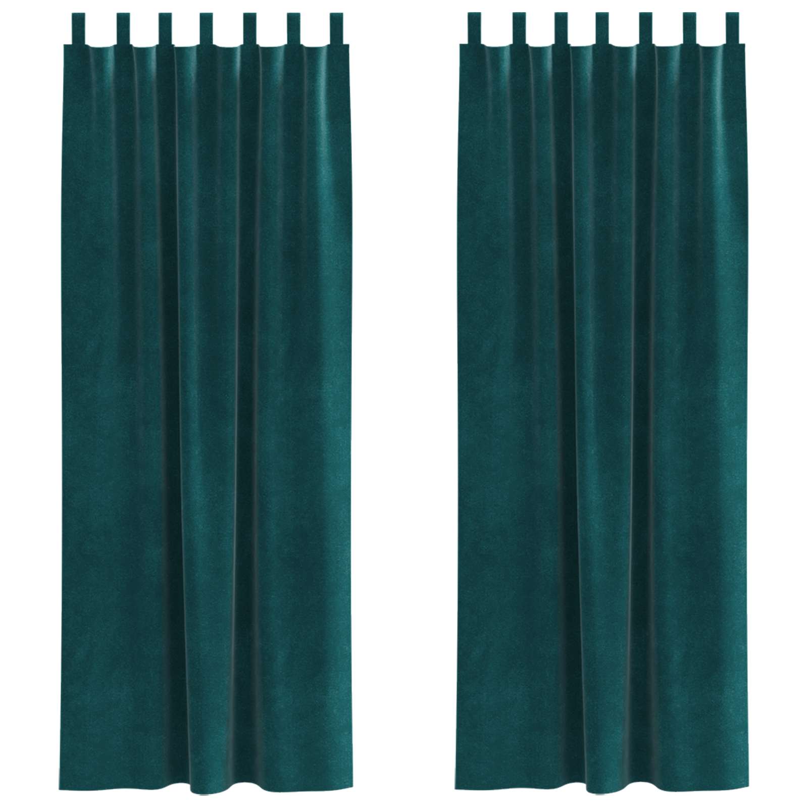 Tende oscuranti 2 pcs Verde Scuro 140 x 245 cm Velluto | homemem39