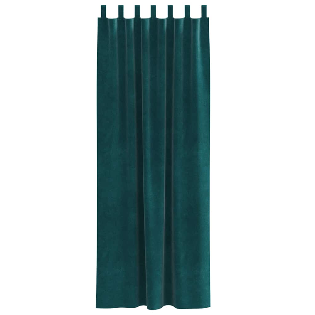 Tende oscuranti 2 pcs Verde Scuro 140 x 260 cm Velluto | homemem39