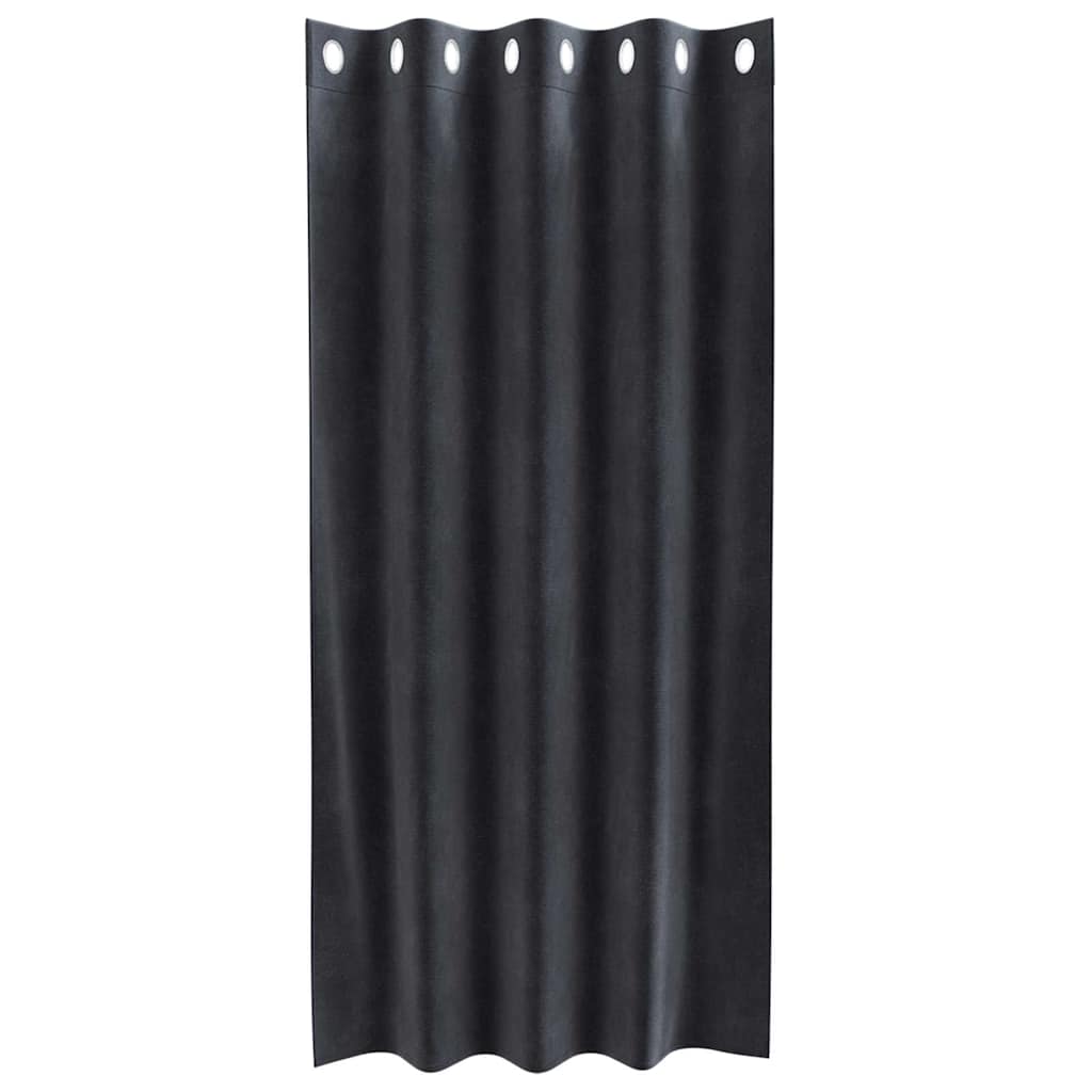 Tende oscuranti 2 pcs Grigio scuro 140 x 175 cm Velluto | homemem39