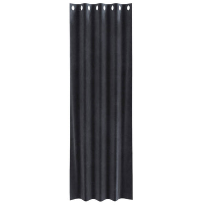 Tende oscuranti 2 pcs Grigio scuro 140 x 245 cm Velluto | homemem39