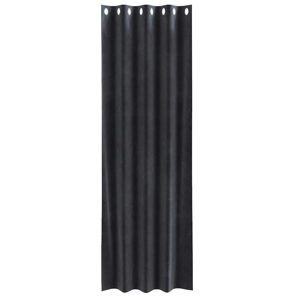 Tende oscuranti 2 pcs Grigio scuro 140 x 260 cm Velluto | homemem39