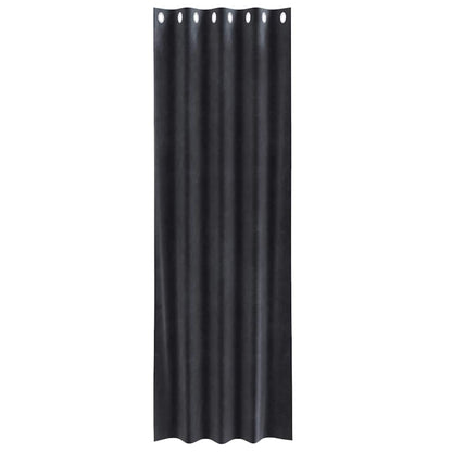 Tende oscuranti 2 pcs Grigio scuro 140 x 260 cm Velluto | homemem39