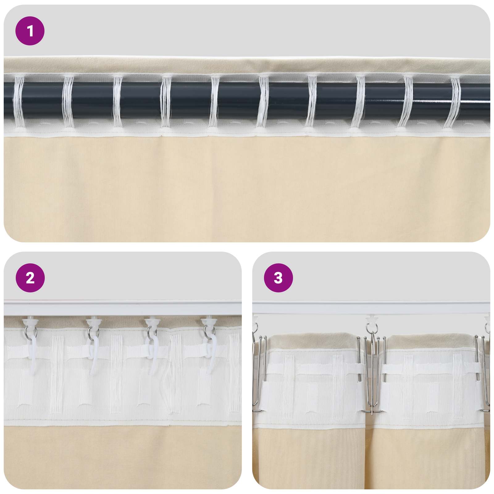 Tende oscuranti 2 pcs Grigio scuro 140 x 175 cm Velluto | homemem39