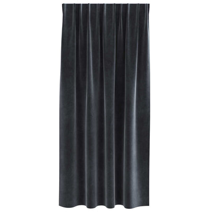 Tende oscuranti 2 pcs Grigio scuro 140 x 175 cm Velluto | homemem39
