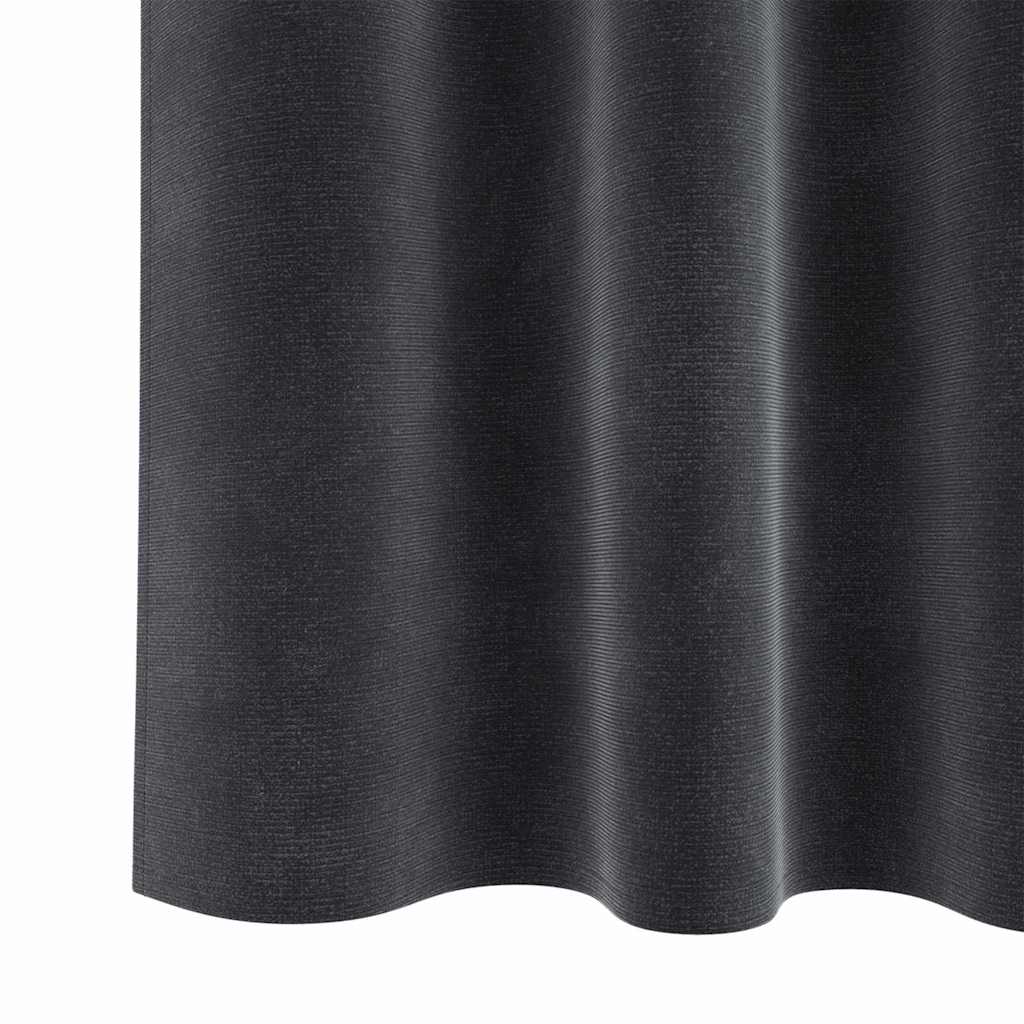 Tende oscuranti 2 pcs Grigio scuro 140 x 245 cm Velluto | homemem39
